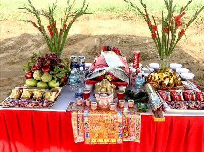 Mâm cúng động thổ Đường Bùi Thị Xuân Quận 1