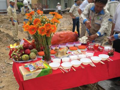 Mâm Cúng Động Thổ Tại Đường Phạm Văn Sáng – Hóc Môn
